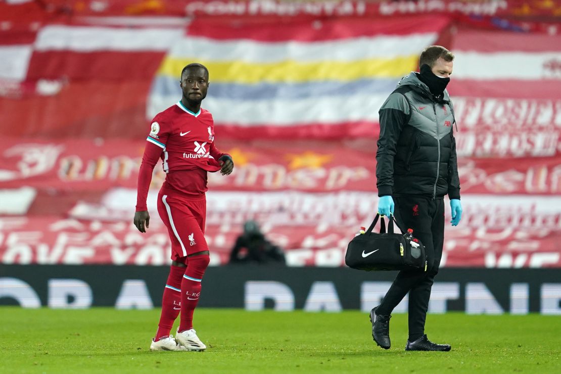 Naby Keita is the latest Liverpool player to pick up an injury this season. 