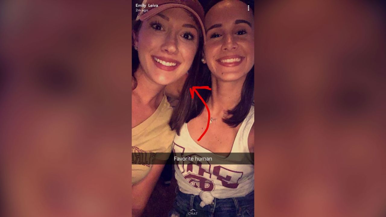 Sierra Olive and Emily Leiva in a photo posted on Facebook in 2017. "Favorite Human," the caption reads.
