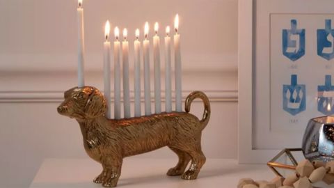 Threshold Dachshund Menorah