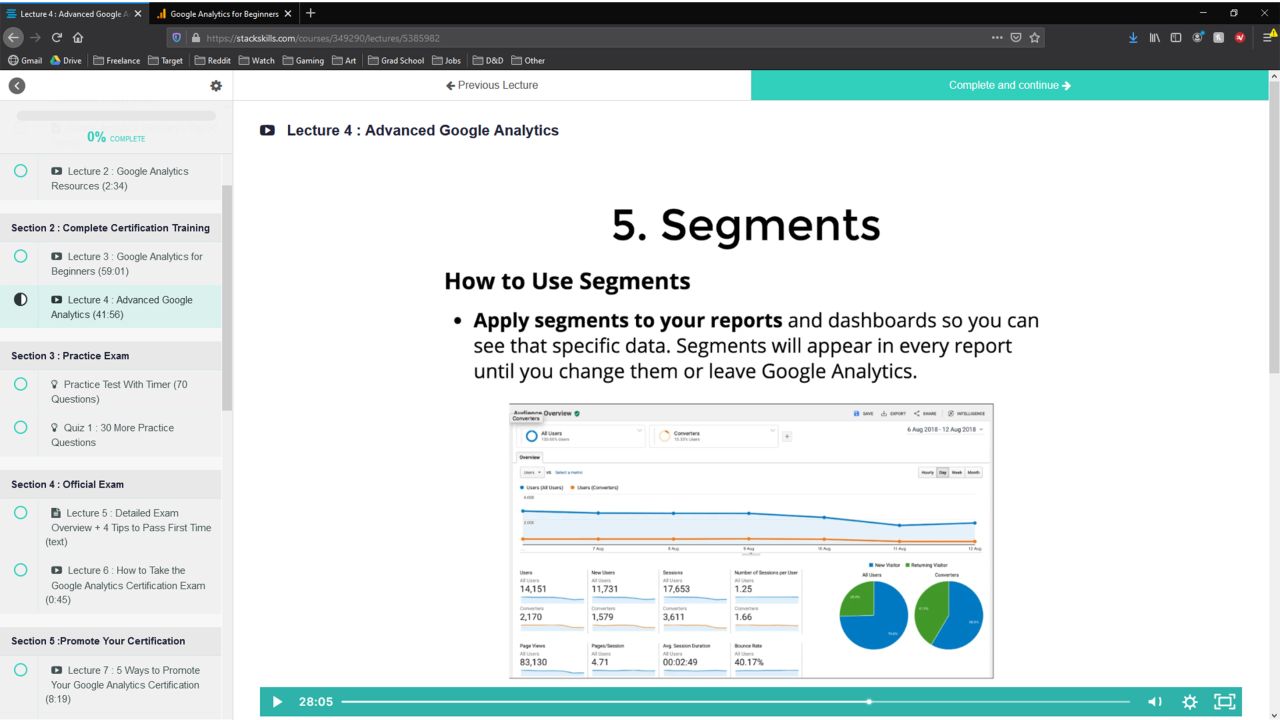1-Google Analytics course