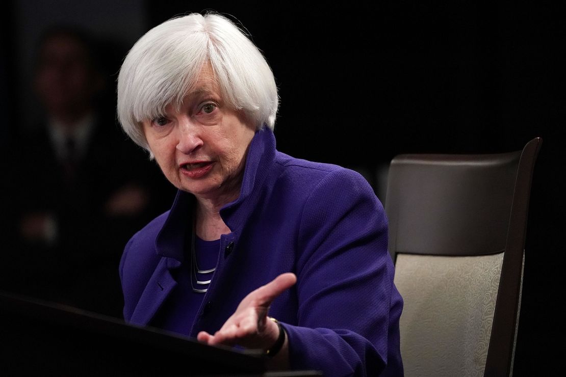 Federal Reserve Chair Janet Yellen speaks during her last news conference in office December 13, 2017 in Washington, DC.