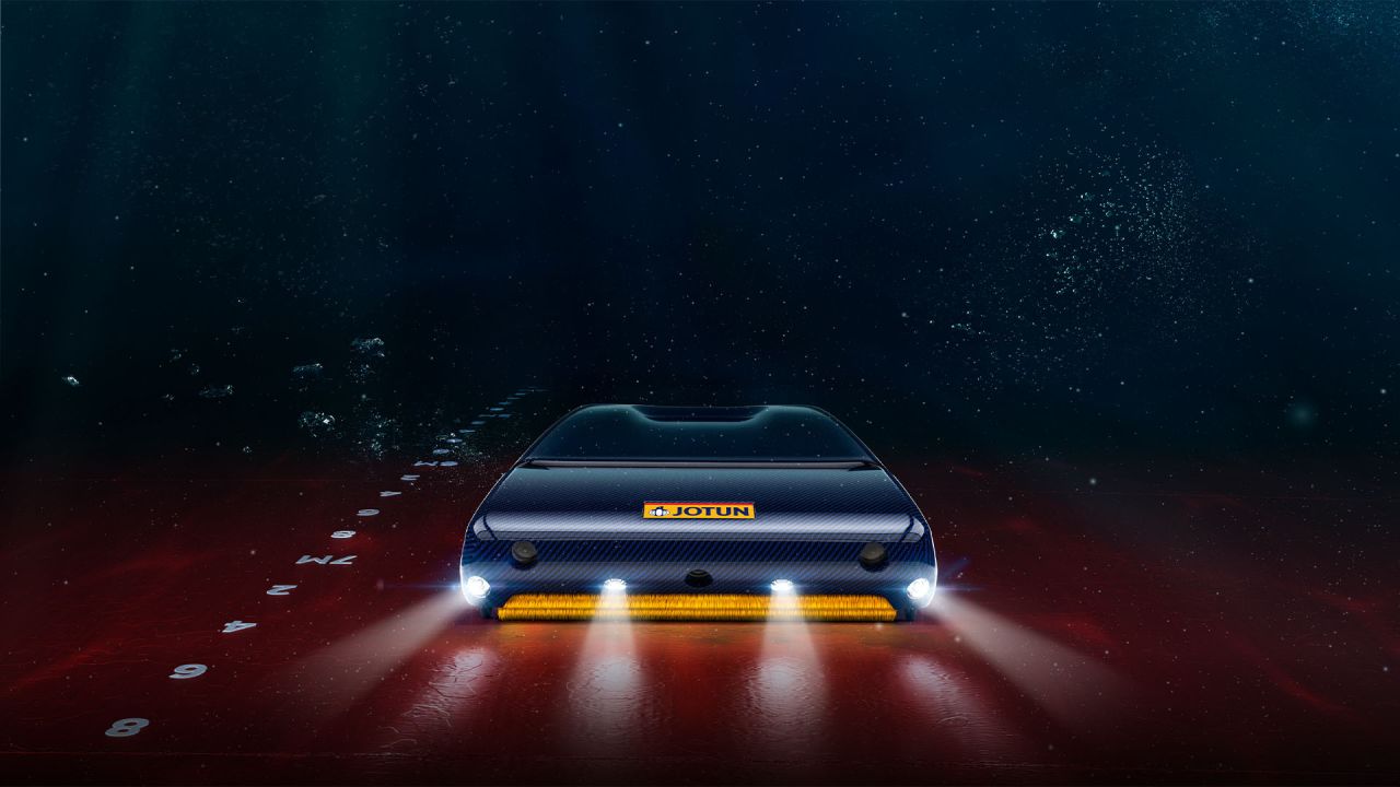 The HullSkater uses four high-definition cameras to inspect the surface, and its brush to remove initial signs of build-up.