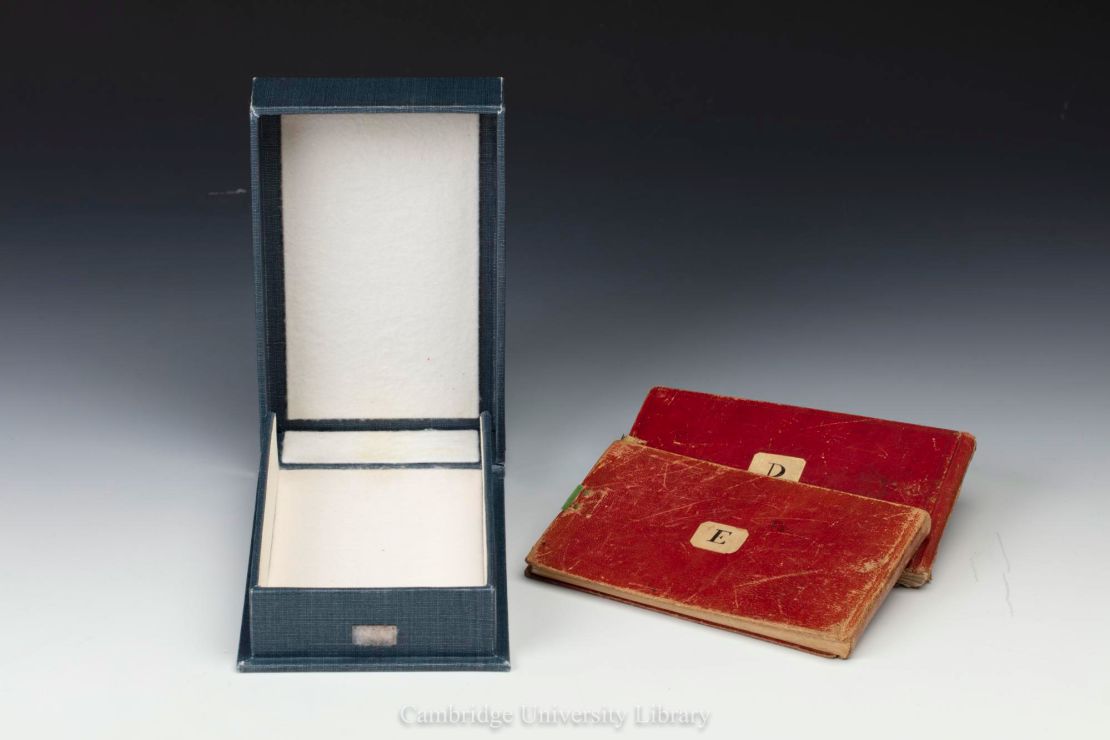 An example of an identical box and notebook from the library's Darwin Archive.