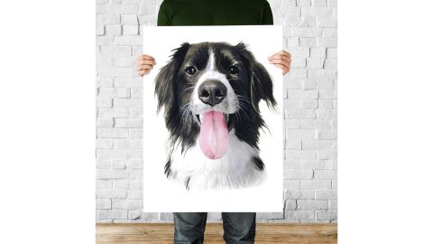Watercolor dog painting