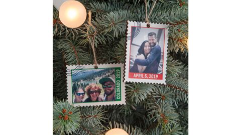 Personalized Photo Stamp Ornament