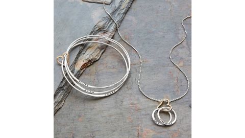 Personalized All Heart Bangle Set