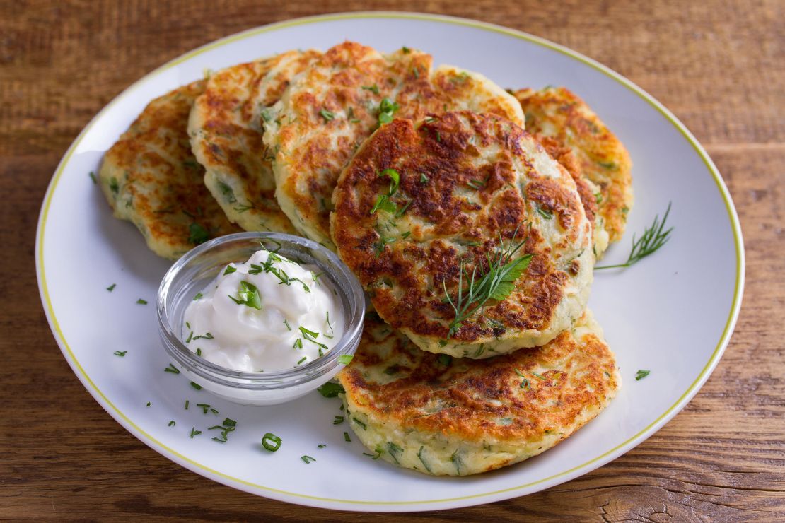 Who could say no to potato fritters made from leftover mashed potatoes? Bonus points if you also include the last of the corn from your Thanksgiving feast.