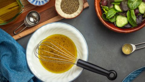A lemony Dijon dressing can brighten a grain bowl made with holiday leftovers.
