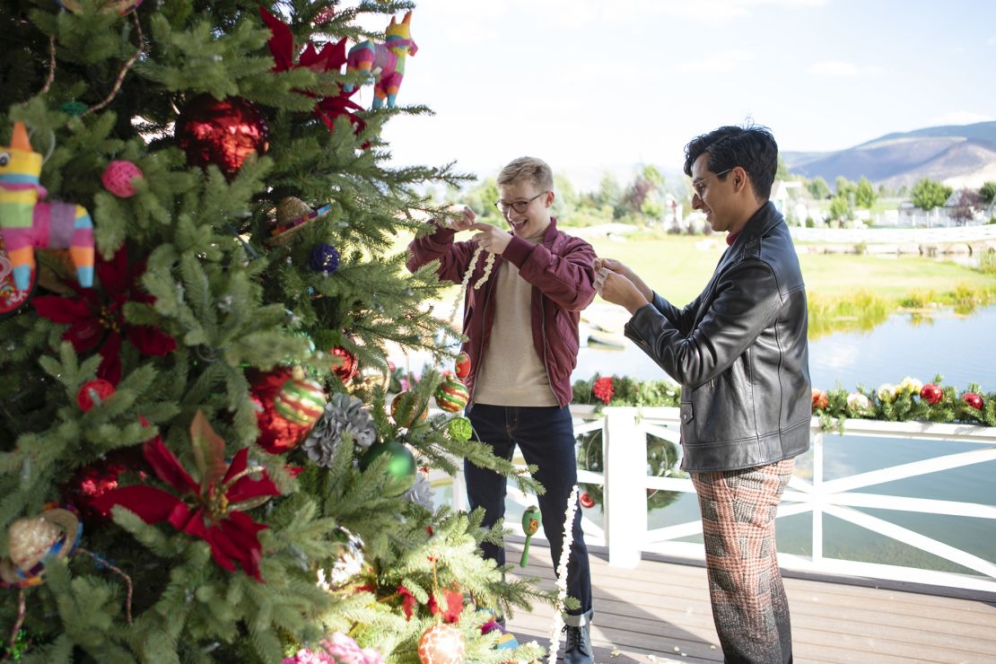 Get into the festive spirit with "High School Musical: The Musical: The Holiday Special." Shown here are cast members Joe Serafini (left) and Frankie A. Rodriguez (right).