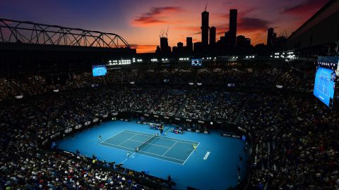 General view inside the Rod Laver Arena during the 2020 Australian Open at Melbourne Park.