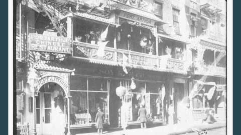 New Year's in Chinatown, New York, circa 1900. The Chinese Restaurant Association says there are more Chinese restaurants in the US than McDonald's, KFC and Wendy's combined.  
