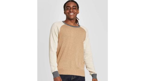 Goodfellow & Co Men's Colorblock Regular-Fit Crew Neck Sweater