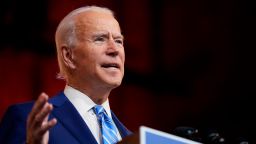 President-elect Joe Biden speaks Wednesday, Nov. 25, 2020, in Wilmington, Delaware.