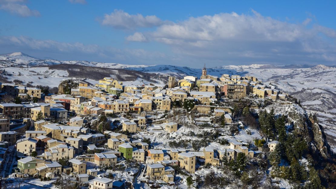 The village sits in the Apennine Mountains