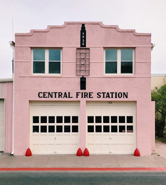 A diminutive fire station in Marfa, Texas. 