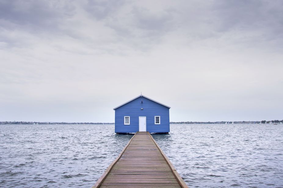A boat shed sticks out into the Swan River in Perth, Australia. Scroll through to see more images from "Accidentally Wes Anderson," a new book based on an Instagram account of the same name.