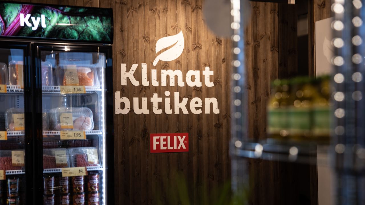 Swedish food brand Felix opened a pop-up shop where shoppers paid for goods based on their carbon emissions.