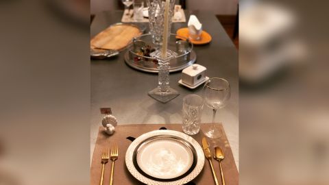 Kelly Anne Odhe dressed up a table for just two.