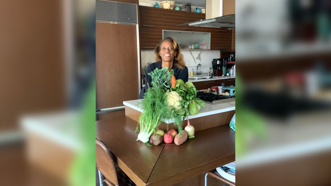 Bon Appétit Editor-in-chief Dawn Davis at home in her kitchen.