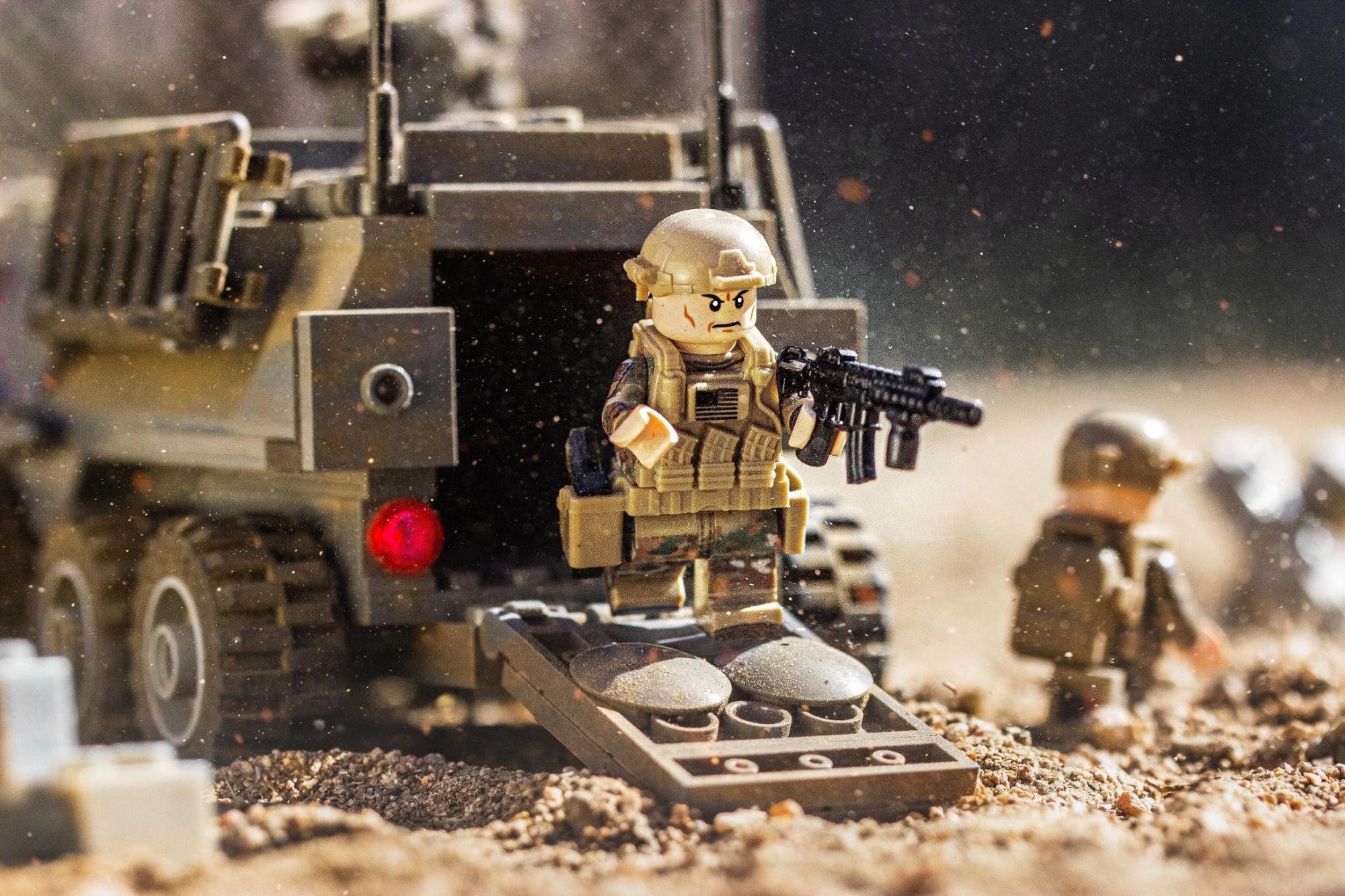 US soldier Lego dismount
