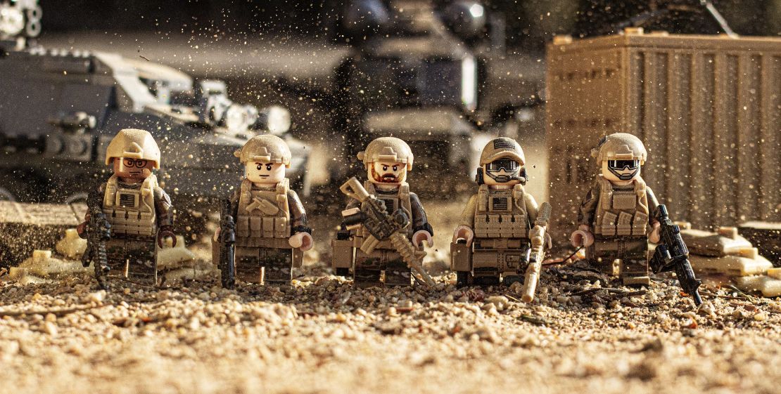 A US Special Forces team in LEGO-style figures from Battle Brick Customs.