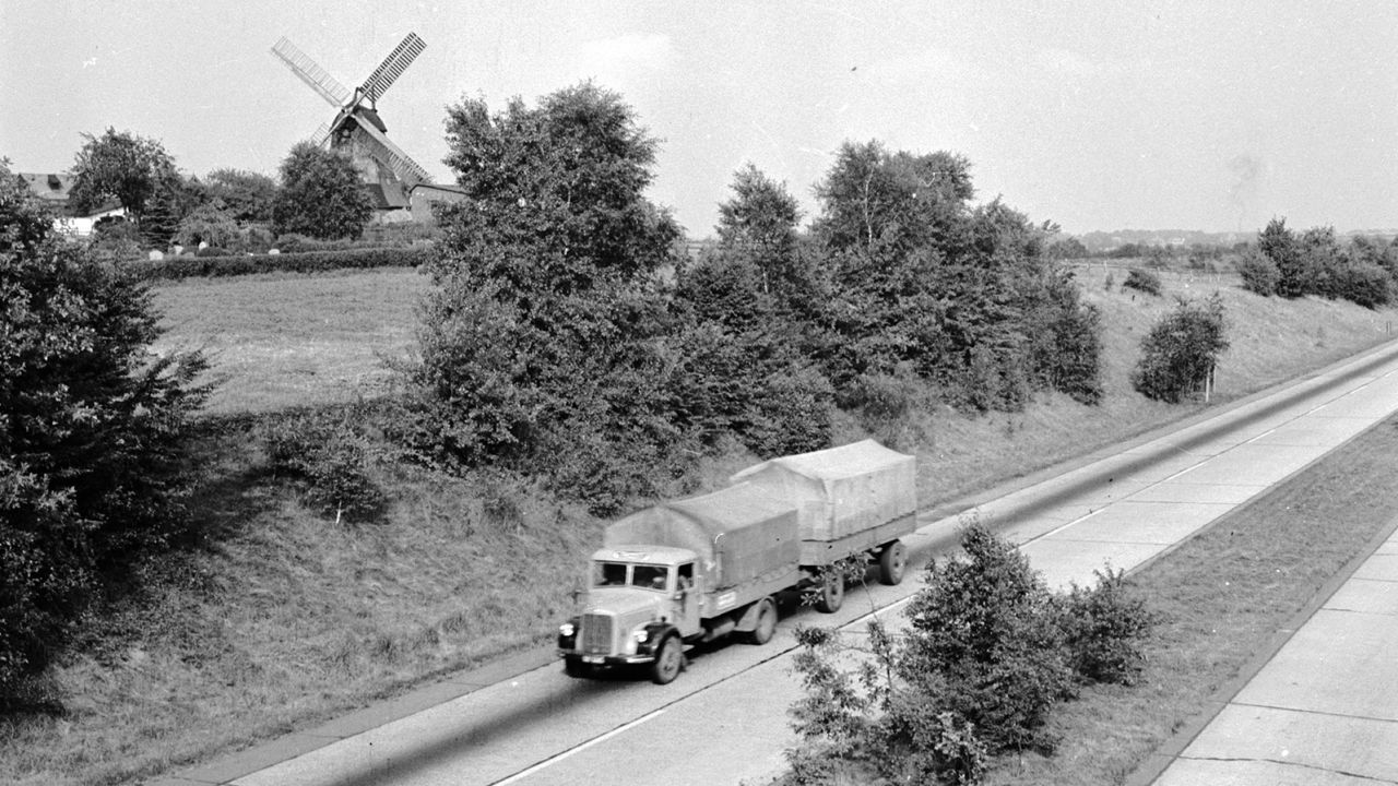 Under a divided country, West and East Germany developed the Autobahn separately (pictured: Hittfeld in Bremen, Hamburg.)