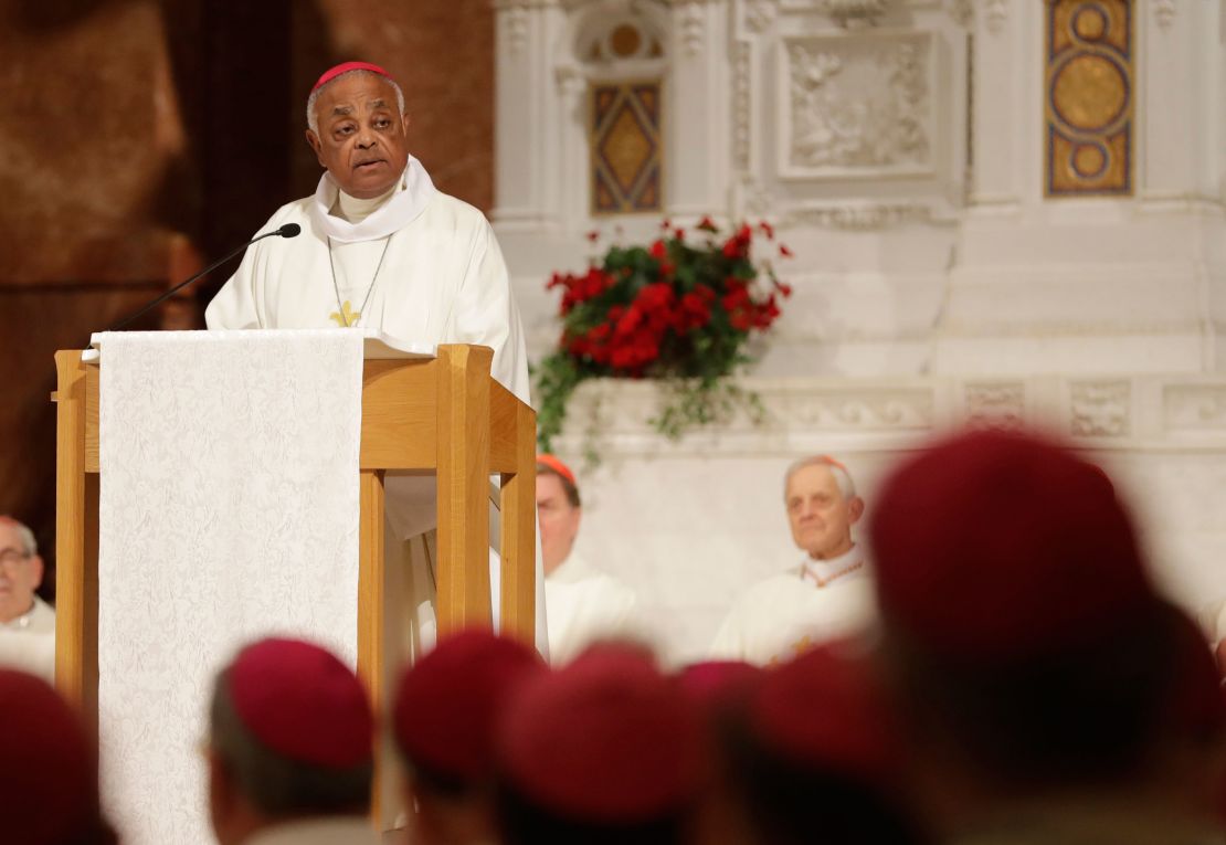 Gregory speaks during a Mass to repent clergy sexual abuse and to pray for molestation victims in 2017 in Indianapolis. 