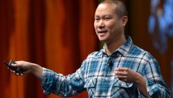 LAS VEGAS, NV - MARCH 27:  Zappos.com CEO Tony Hsieh speaks onstage at CinemaCons final day luncheon and special presentation during CinemaCon, the official convention of the National Association of Theatre Owners, at Caesars Palace on March 27, 2014 in Las Vegas, Nevada.  (Photo by Charley Gallay/Getty Images for CinemaCon)