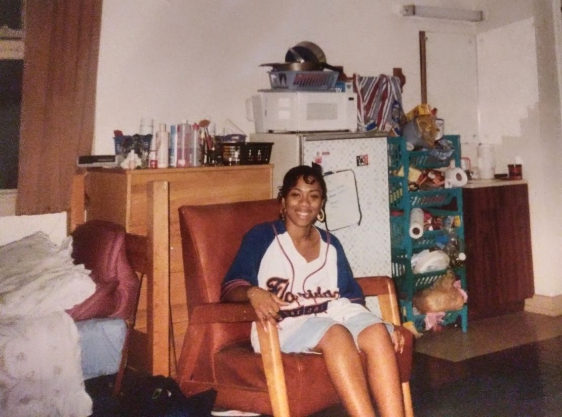 Elizabeth Leiba in her dorm room at the University of Florida.