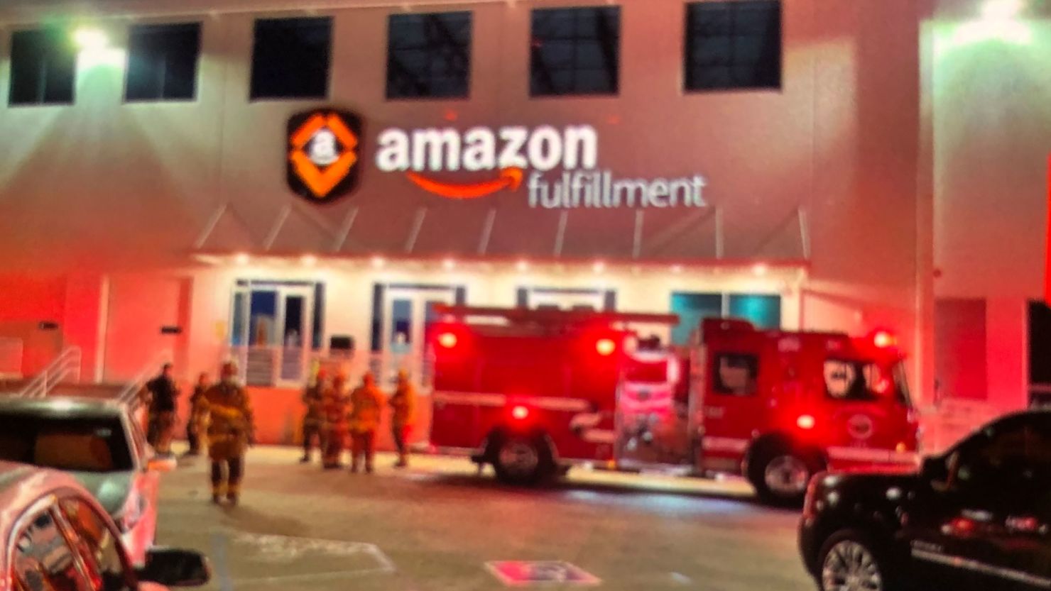 Eastvale, California, Amazon evacuated and six sent to hospital after