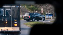 A motorcade with President-elect Joe Biden aboard arrives at Delaware Orthopaedic Specialists to see a doctor, Sunday, Nov. 29, 2020, in Newark, Del. Biden slipped while playing with his dog Major, and twisted his ankle. (AP Photo/Carolyn Kaster)
