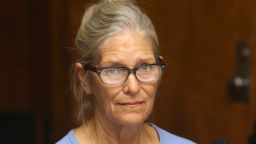 FILE - In this Sept. 6, 2017, file photo, Leslie Van Houten attends her parole hearing at the California Institution for Women in Corona, Calif. California Gov. Gavin Newson has reversed parole for Charles Manson follower Leslie Van Houten, marking the fourth time a governor has blocked her release, Saturday, Nov. 28, 2020. A California panel recommended parole in July for Van Houten, who has spent nearly five decades in prison. Newsom reversed her release once previously and his predecessor, Jerry Brown, blocked it twice.(Stan Lim/Los Angeles Daily News via AP, Pool, File)