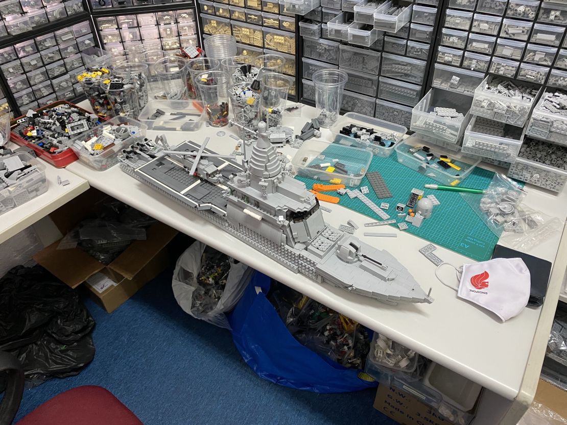 Justin Chua, who runs LEGO aftermarket store Lioncity Mocs in Singapore, says this 1:100-scale model of a Singaporean littoral mission ship took him more than two months to plan, source parts and assemble. It has more than 2,000 pieces.