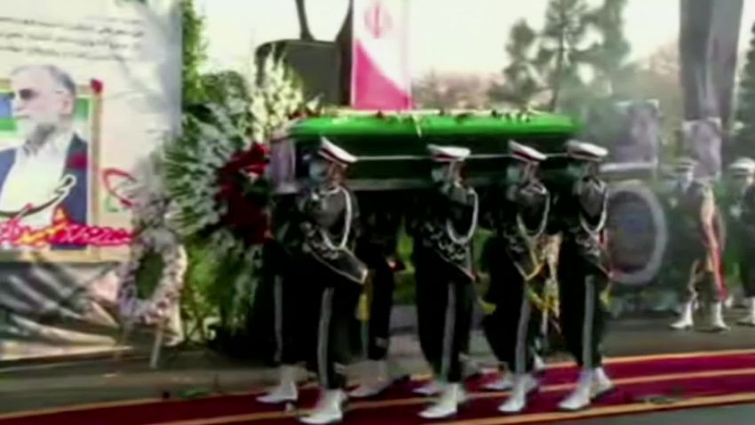 Video thumbnail from funeral of Iranian nuclear scientist Mohsen Fakhrizadeh
