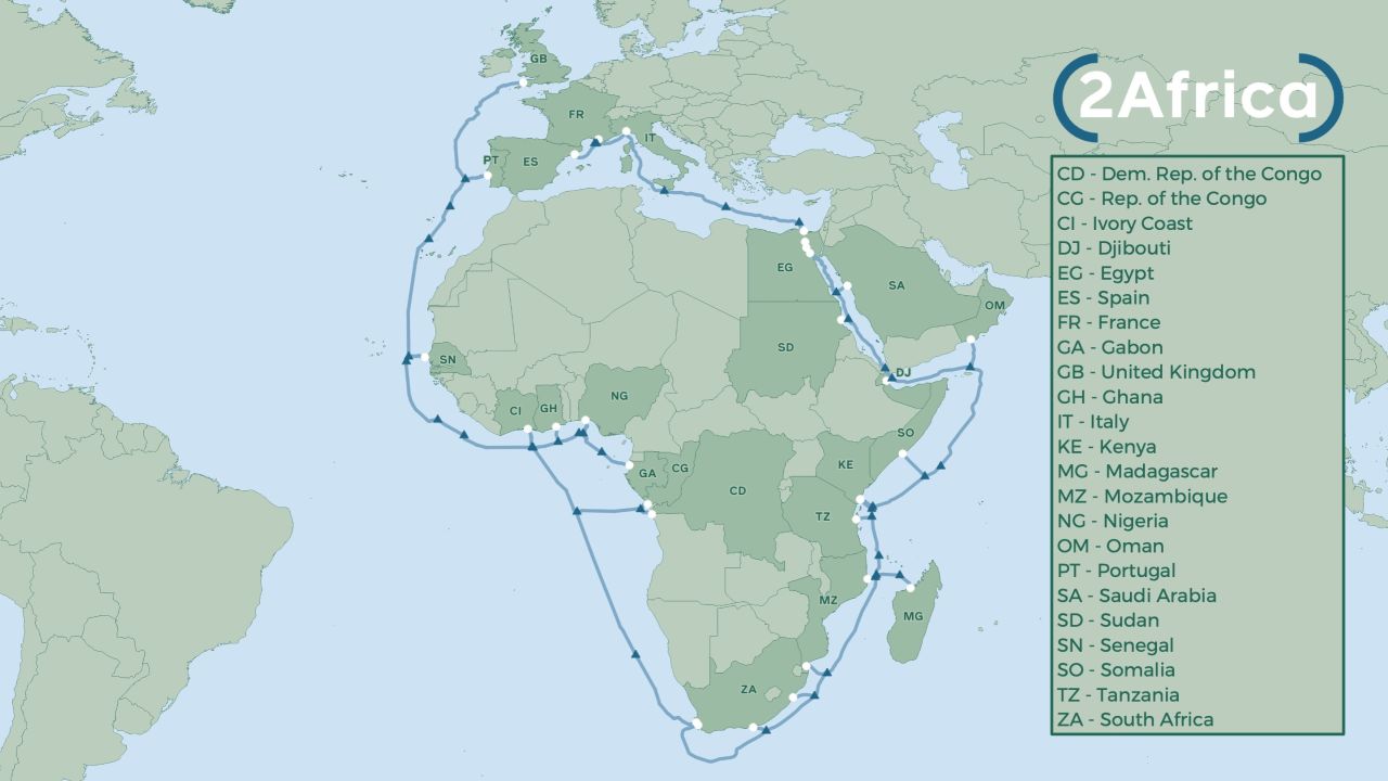 Facebook is constructing 37,000 kilometers of underwater internet cable, which will encircle the entire African continent.