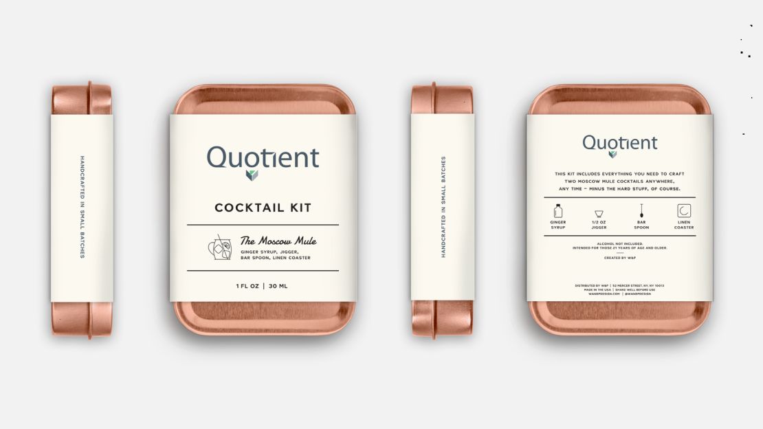 Quotient's marketing team will get  DIY cocktail kits for its holiday party. 