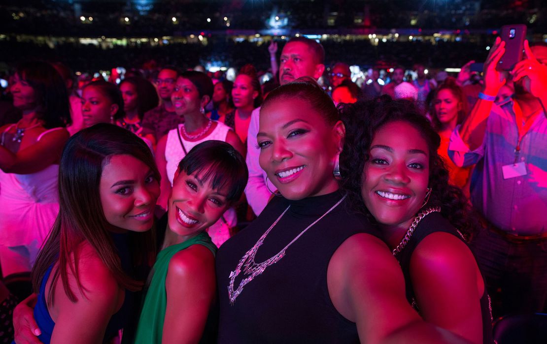 Regina Hall, Jada Pinkett Smith, Queen Latifah and  Tiffany Haddish, from left, in "Girls Trip."