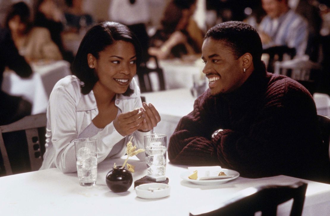 Nia Long and Larenz Tate in "Love Jones."