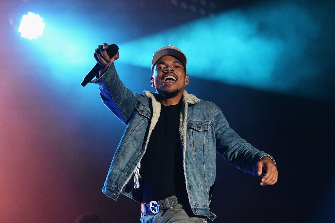 Chance the Rapper performs at the 2017 Firefly Music Festival in Dover, Delaware. 