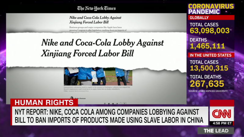 Nyt Nike Coca Cola Accused Of Lobbying Against Anti Forced Labor Bill Cnn 2155