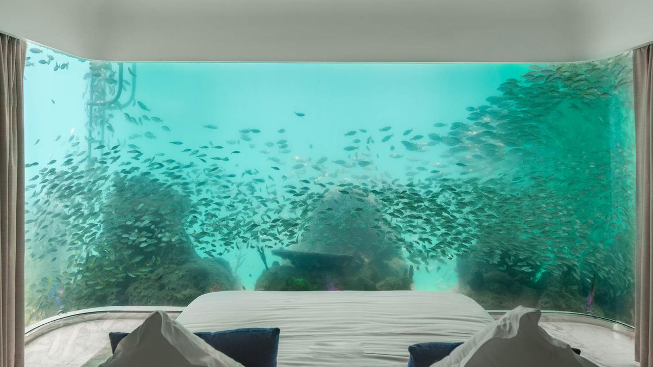 Below-deck views in one of the Floating Seahorse villas.