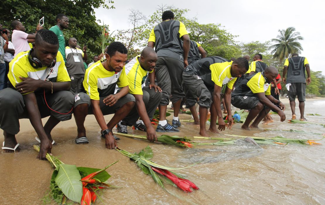 In 2012, the Zambian team visited the coastline close to where the plane crashed in 1993.