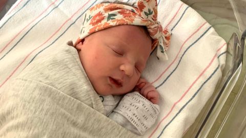 Molly Everette Gibson, seen adorably sleeping, has set what's thought to be a record. The embryo from which she was born was frozen for 27 years.
