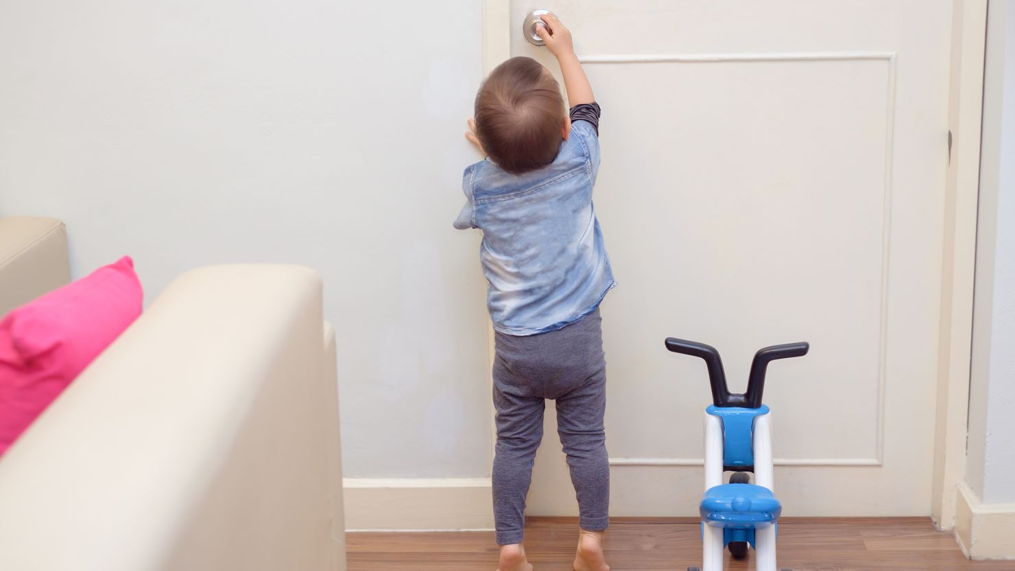 After months of being together in close quarters, the author has learned to shut the door completely for some separation from her family while working from home.