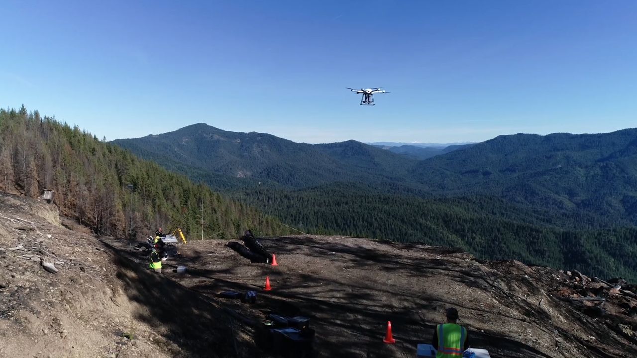 The drone swarms fly on pre-programmed routes identified using 3D sensing technology.