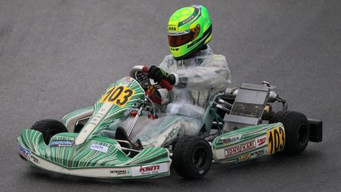 Mick Schumacher racing as Mick Junior for KSM Racing Team at the German Karting Championship on 5 October 2014, in Genk, Belgium.