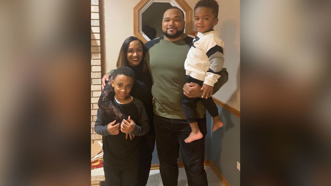 Pictured is Carlton Gordon, of Chicago, with his wife and children.