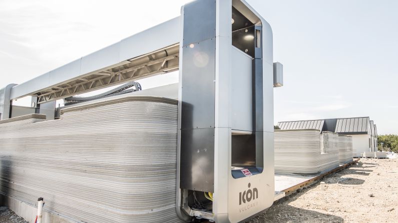 Texas-based construction tech innovators ICON are pioneering a low-waste solution to building: 3D printing. The company's giant printer, <a href="index.php?page=&url=https%3A%2F%2Fwww.iconbuild.com%2Fprinter" target="_blank" target="_blank">Vulcan</a>, runs on a parallel gantry frame and can print up to 500 square-feet in just 24 hours.