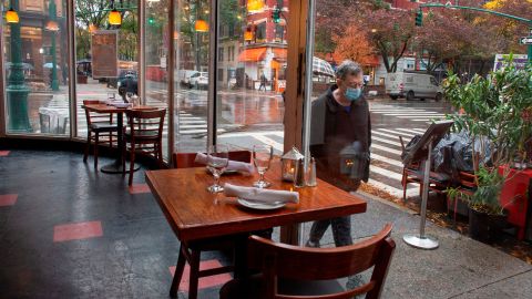 Bars and restaurants in New York began shutting early on November 13 under fresh curbs designed to slow soaring Covid-19 infections.