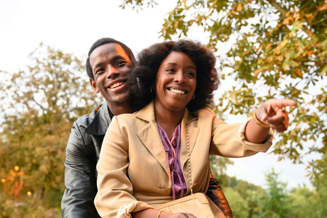 Micheal Ward and Amarah-Jae St. Aubyn in a scene from "Lovers Rock."